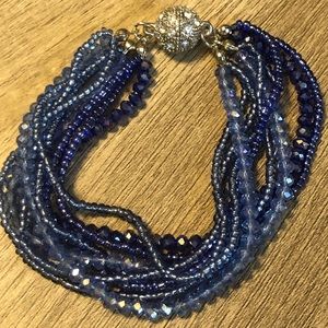 Blue Beaded Bracelet